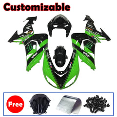 Kawasaki ZX-10R 2006-2007 Green Claw Style B full fairing kit with accessories without logos