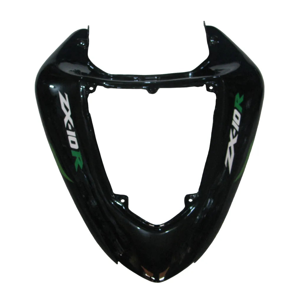Kawasaki ZX-10R 2006-2007 Green Flame right side fairing panel without logos