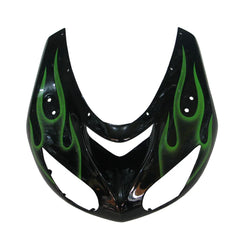 Kawasaki ZX-10R 2006-2007 Green Flame front fender side view without logos-image 1