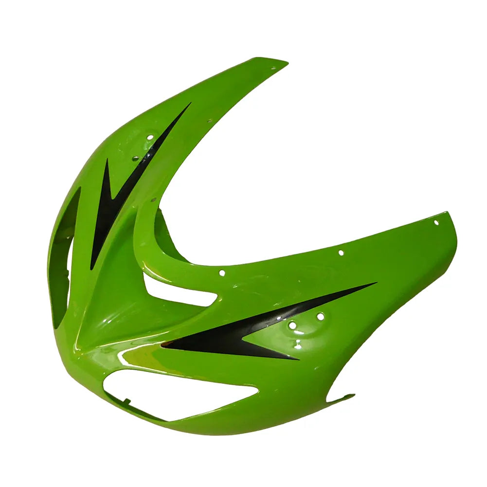 Kawasaki ZX-10R 2006-2007 Green Style A front fender side view without logos-image 3
