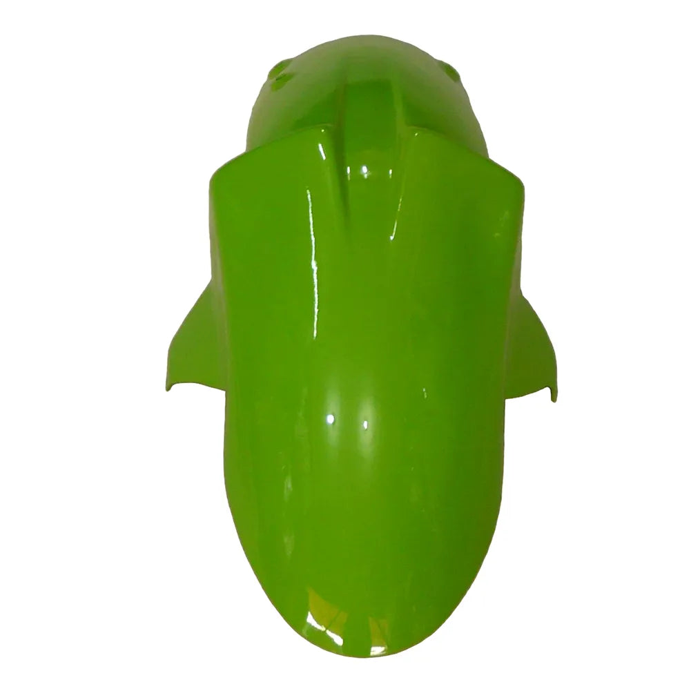 Kawasaki ZX-10R 2006-2007 Green Style A front fender side view without logos-image 4