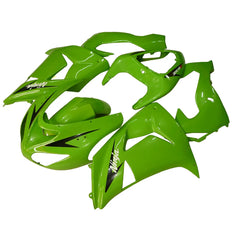 Kawasaki ZX-10R 2006-2007 Green Style A lower side fairing panel without logos-image 2