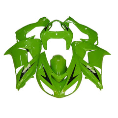 Kawasaki ZX-10R 2006-2007 Green Style A lower side fairing panel without logos-image 1