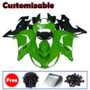 Kawasaki ZX-10R 2006-2007 Green Style B Fairing Kit without Logos