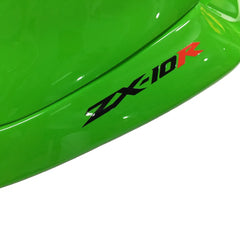 Kawasaki ZX-10R 2006-2007 Green Matte Black front fender side view without logos-image 2