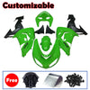 Kawasaki ZX-10R 2006-2007 Green Matte Black Fairing Kit without Logos
