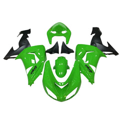 Kawasaki ZX-10R 2006-2007 Green Matte Black tail fairing side panel without logos-image 1