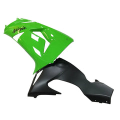 Kawasaki ZX-10R 2006-2007 Green Matte Black lower side fairing panel without logos-image 1