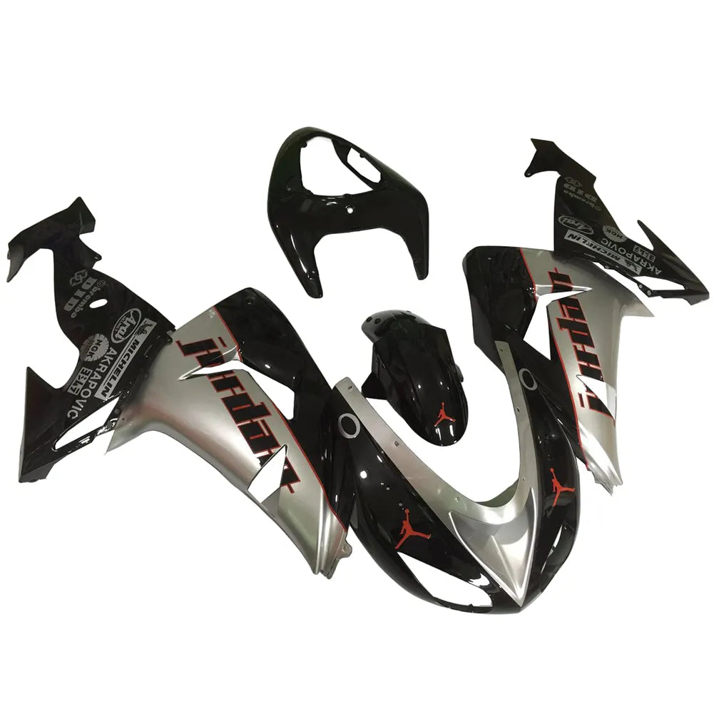 Kawasaki ZX-10R 2006-2007 Jordan Edition full fairing kit component layout without logos