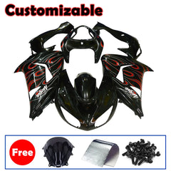 Kawasaki ZX-10R 2006-2007 Flame Line full fairing kit with accessories without logos