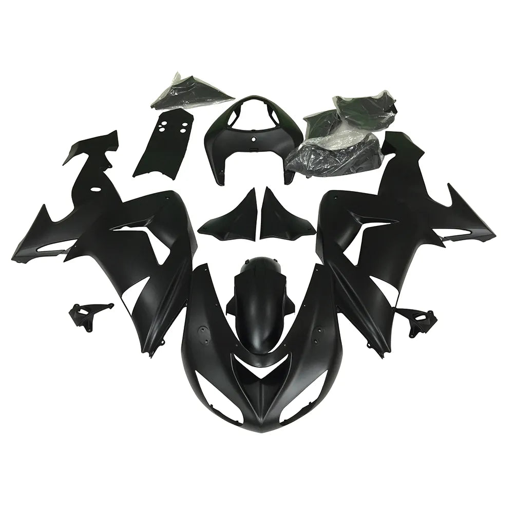 Kawasaki ZX-10R 2006-2007 Matte Black tail fairing side panel without logos-image 1
