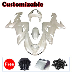 Kawasaki ZX-10R 2006-2007 Pearl White full fairing kit with accessories without logos
