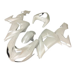 Kawasaki ZX-10R 2006-2007 Pearl White full fairing kit component layout without logos