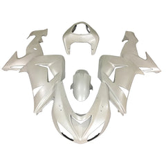 Kawasaki ZX-10R 2006-2007 Pearl White tail fairing side panel without logos-image 1