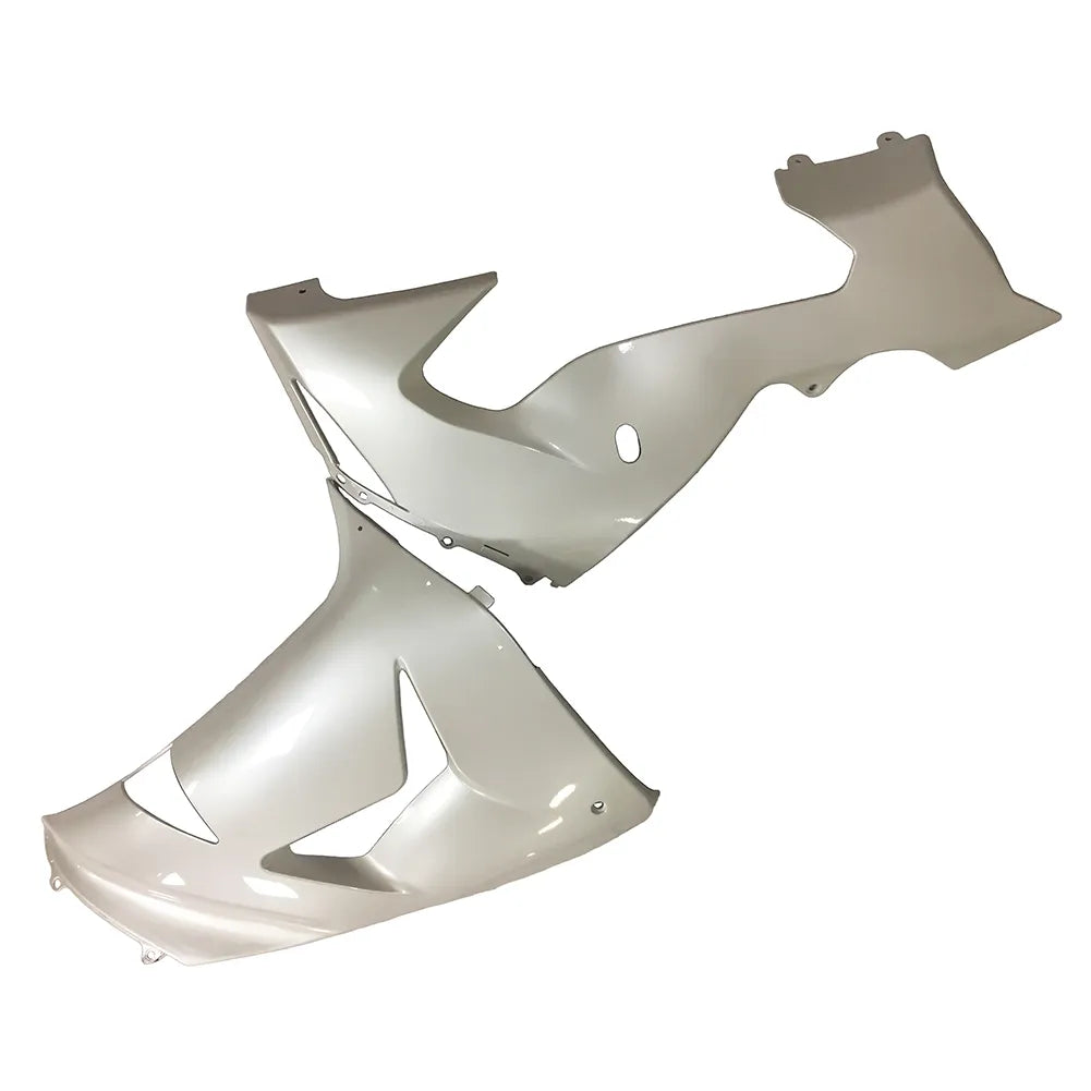 Kawasaki ZX-10R 2006-2007 Pearl White lower side fairing panel without logos-image 1