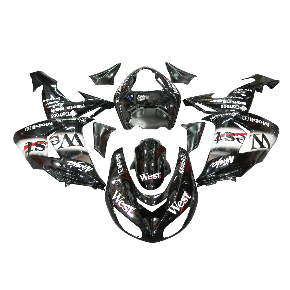 Kawasaki ZX-10R 2006-2007 WEST Edition Style B tail fairing side panel without logos-image 1