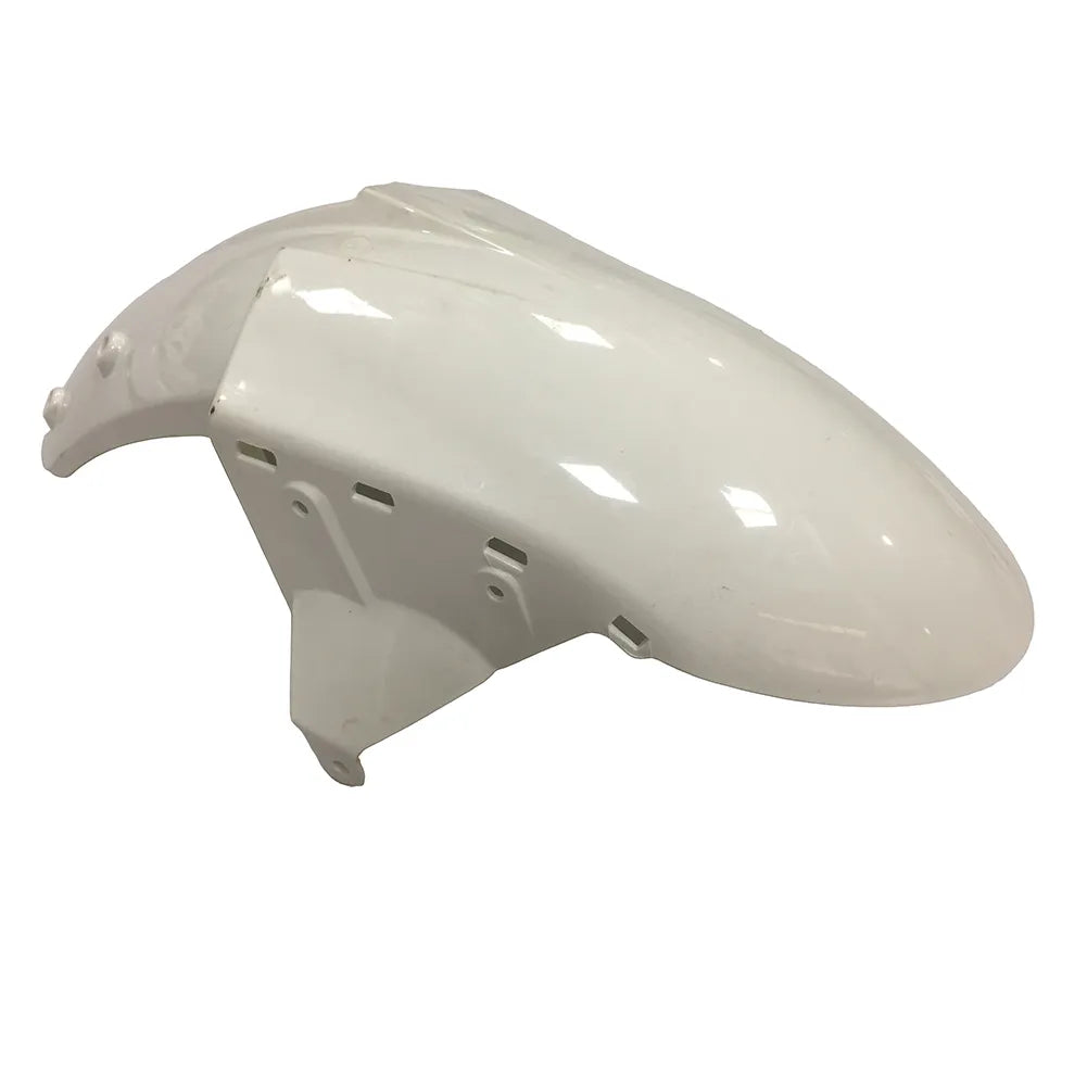 Kawasaki ZX-10R 2006-2007 Plain White Style A front fender side view without logos-image 1