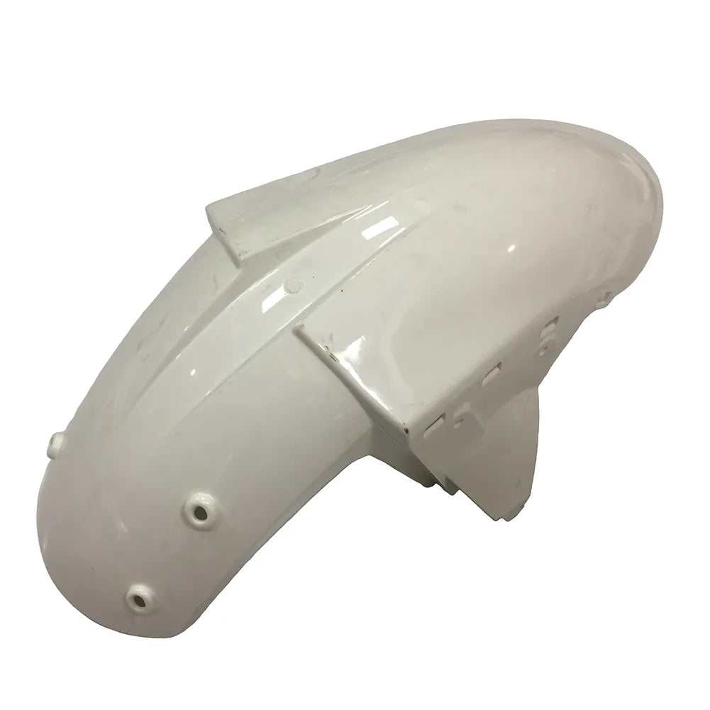 Kawasaki ZX-10R 2006-2007 Plain White Style A front fender side view without logos-image 2