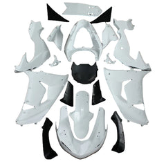 Kawasaki ZX-10R 2006-2007 Plain White Style B tail fairing side panel without logos-image 1