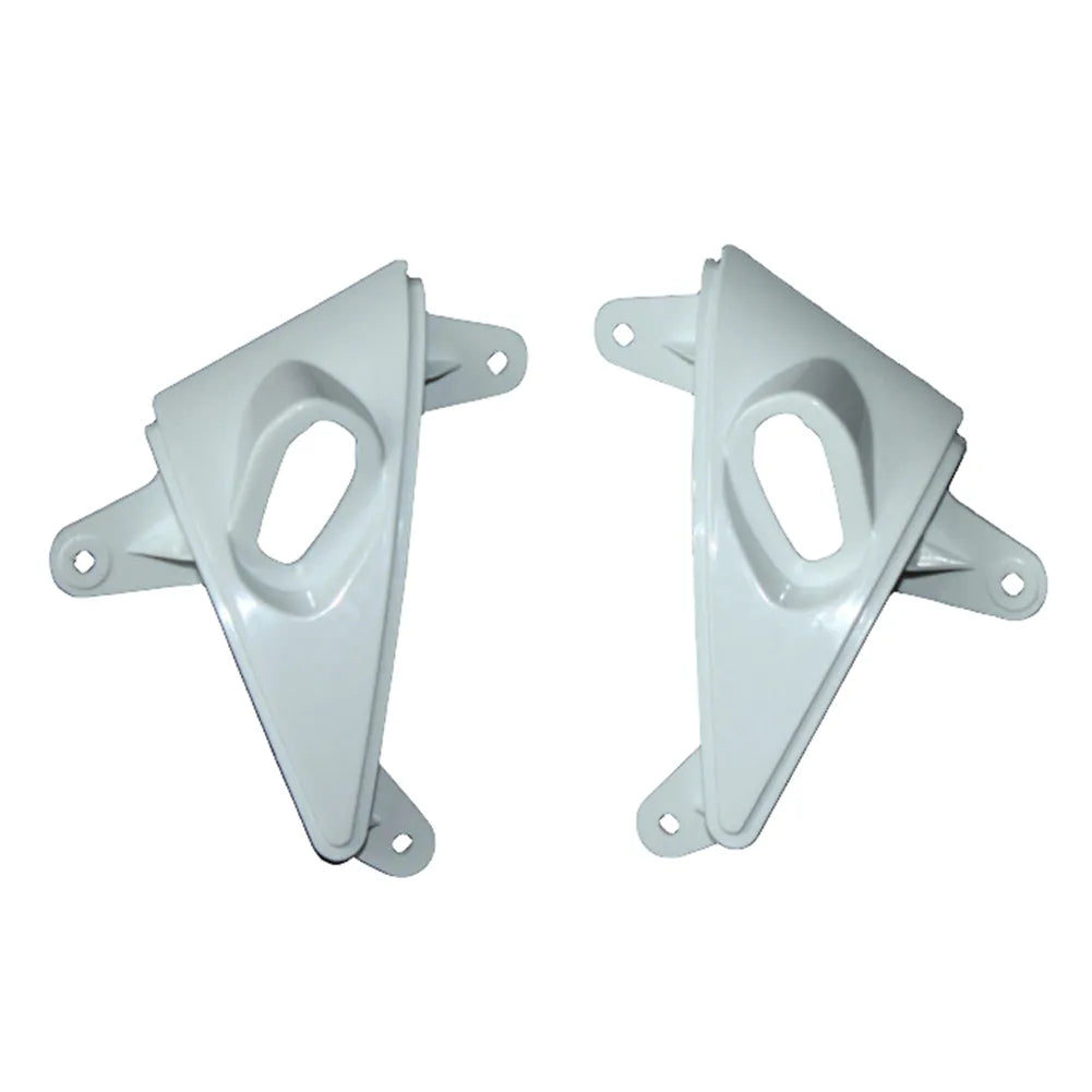 Kawasaki ZX-10R 2006-2007 Plain White Style B front fender side view without logos-image 1