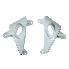 Kawasaki ZX-10R 2006-2007 Plain White Style B front fender side view without logos-image 1