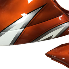 Kawasaki ZX-10R 2006-2007 Orange Silver White full fairing kit front layout without logos
