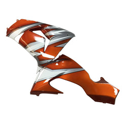 Kawasaki ZX-10R 2006-2007 Orange Silver White lower side fairing panel without logos-image 2
