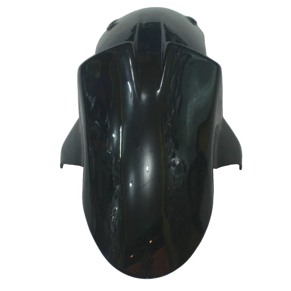Kawasaki ZX-10R 2006-2007 Black front fender side view without logos-image 3