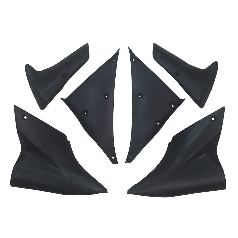 Kawasaki ZX-10R 2006-2007 Black fairing kit side layout without logos-image 2