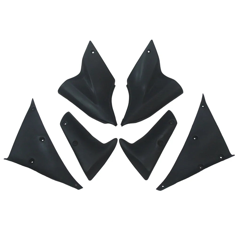 Kawasaki ZX-10R 2006-2007 Black front fender side view without logos-image 5