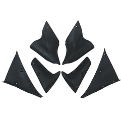 Kawasaki ZX-10R 2006-2007 Black front fender side view without logos-image 5
