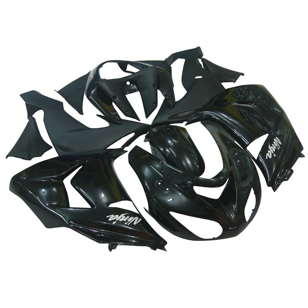 Kawasaki ZX-10R 2006-2007 Black tail fairing side panel without logos-image 1