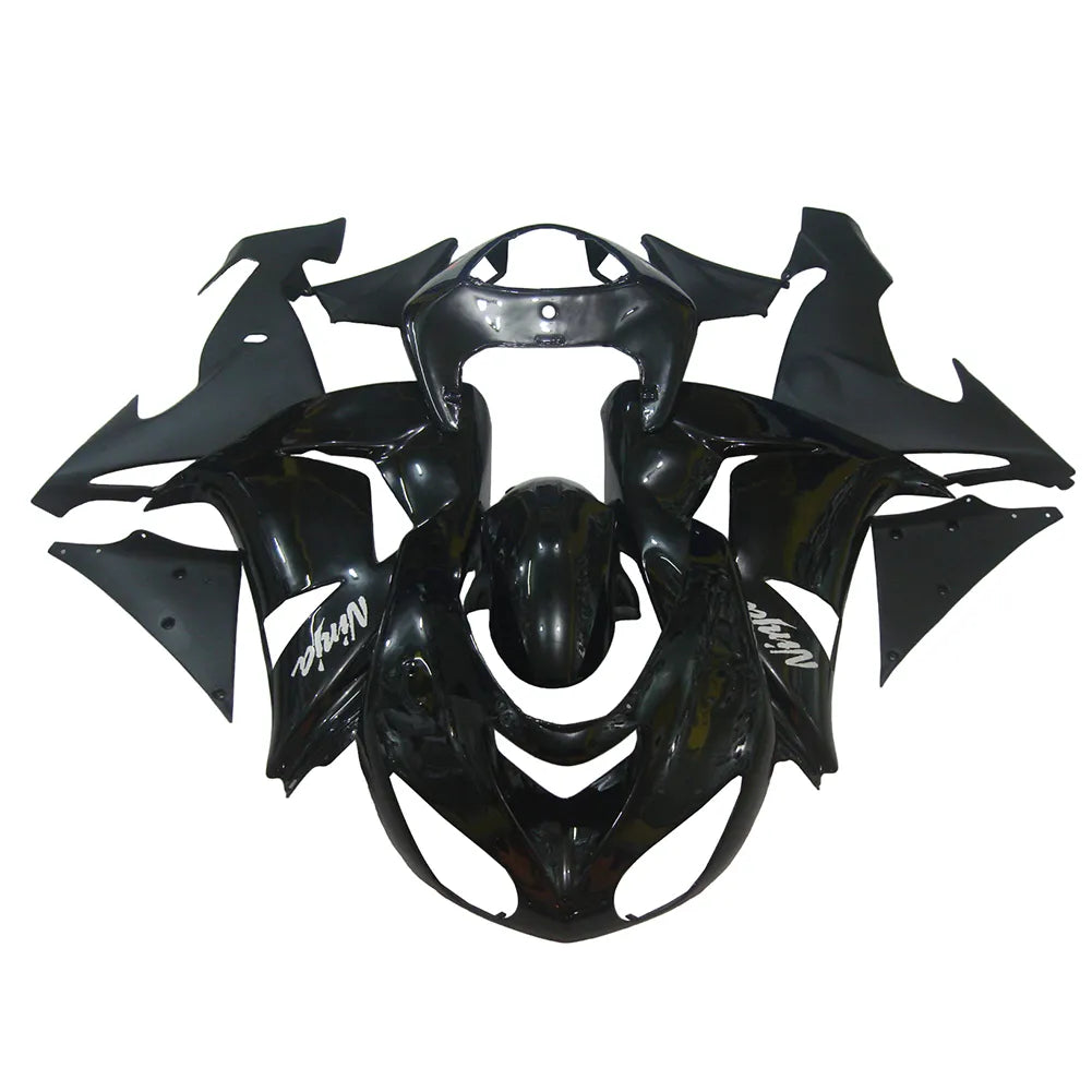 Kawasaki ZX-10R 2006-2007 Black lower side fairing panel without logos-image 1