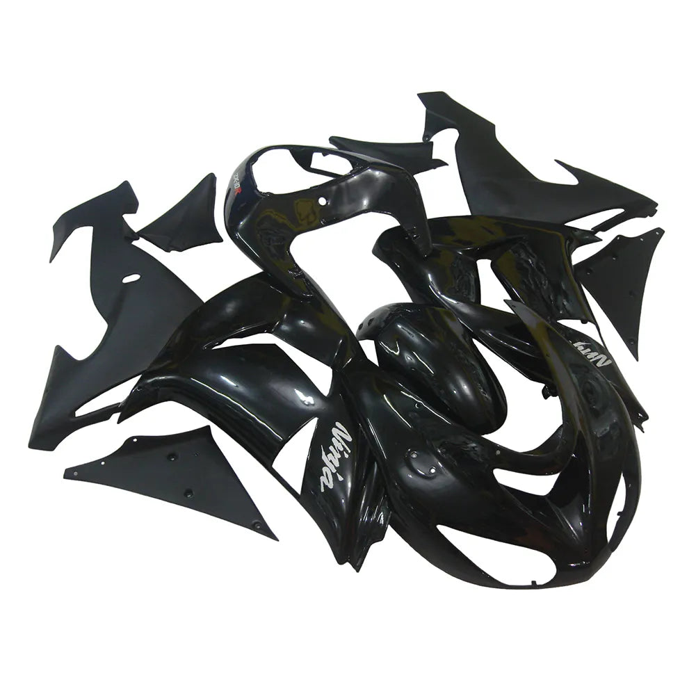 Kawasaki ZX-10R 2006-2007 Black lower side fairing panel without logos-image 2