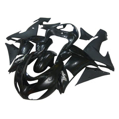 Kawasaki ZX-10R 2006-2007 Black front fender side view without logos-image 1