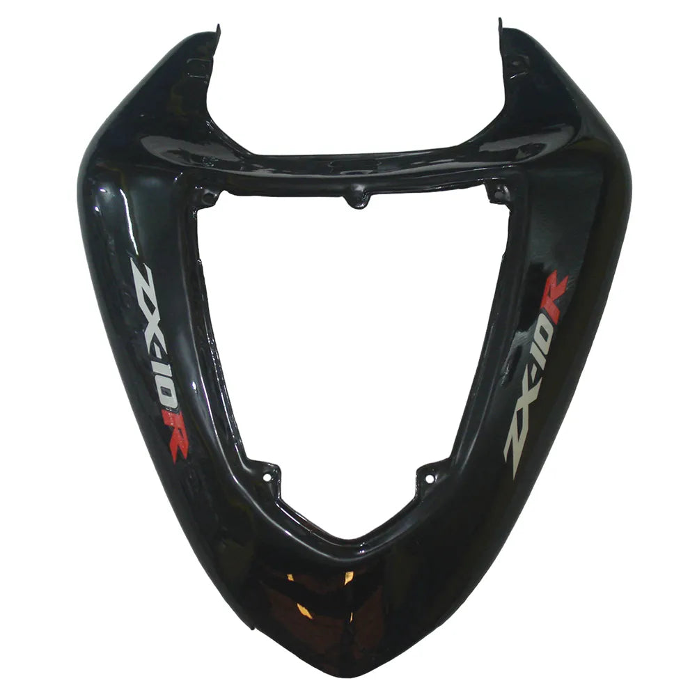 Kawasaki ZX-10R 2006-2007 Black front fender side view without logos-image 2