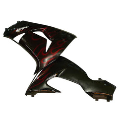 Kawasaki ZX-10R 2006-2007 Red Flame Style A front fender side view without logos-image 1
