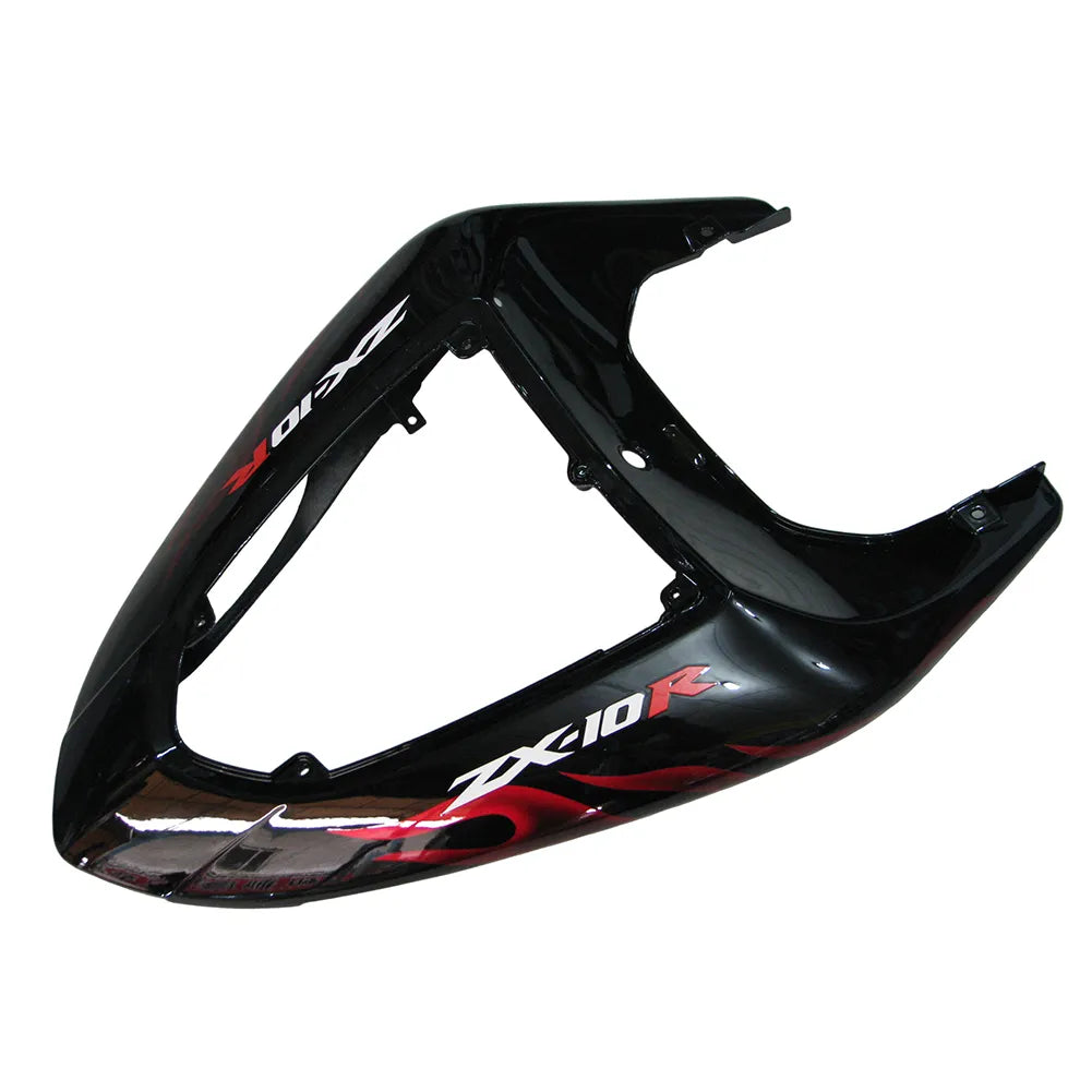 Kawasaki ZX-10R 2006-2007 Red Flame Style B left side fairing panel without logos