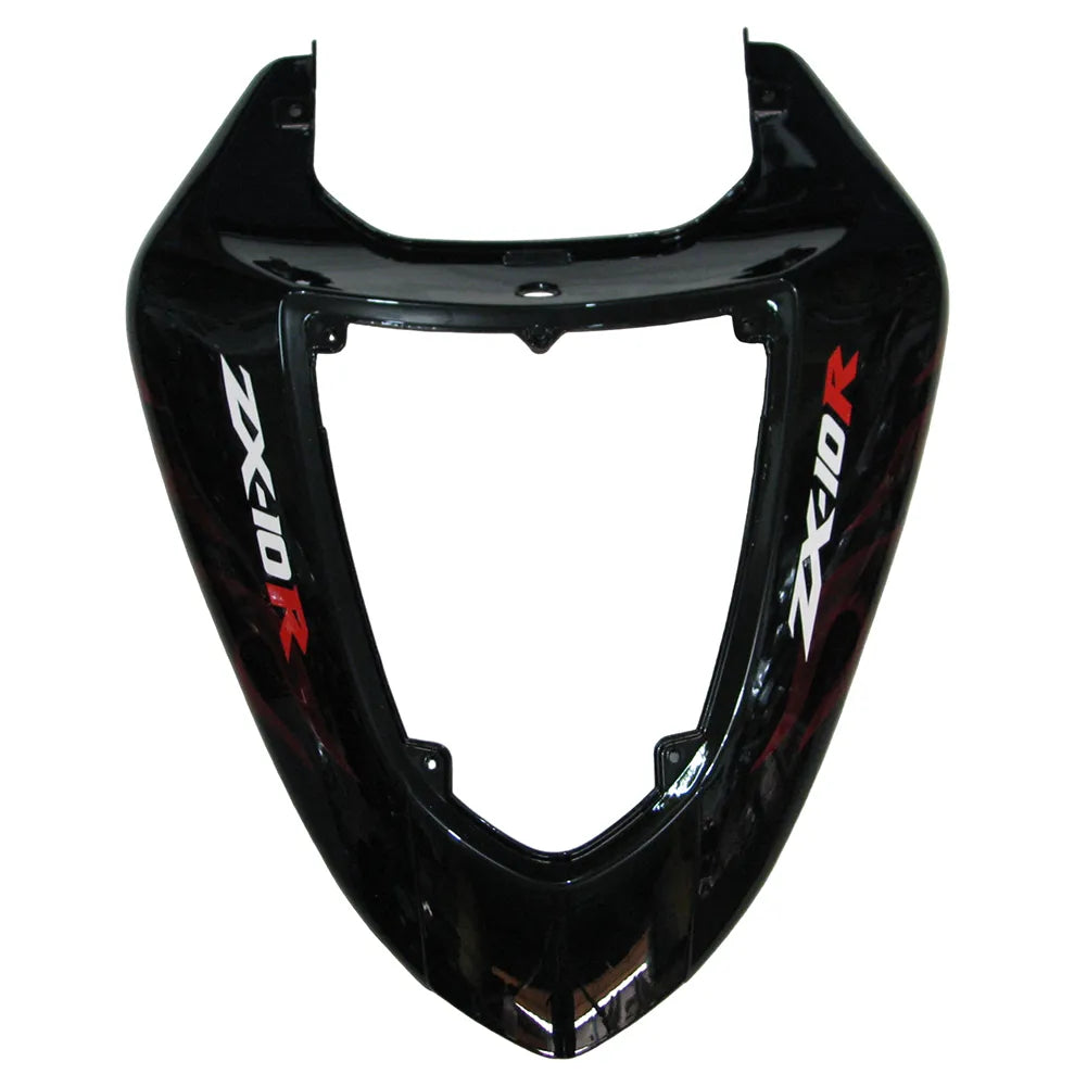 Kawasaki ZX-10R 2006-2007 Red Flame Style B right side fairing panel without logos