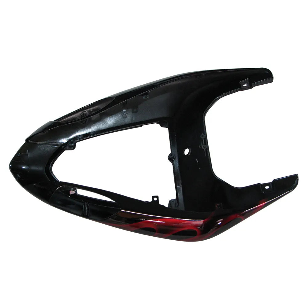 Kawasaki ZX-10R 2006-2007 Red Flame Style B full fairing kit front layout without logos