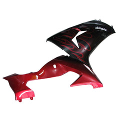 Kawasaki ZX-10R 2006-2007 Red Flame Style B lower side fairing panel without logos-image 2