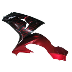 Kawasaki ZX-10R 2006-2007 Red Flame Style B lower side fairing panel without logos-image 1