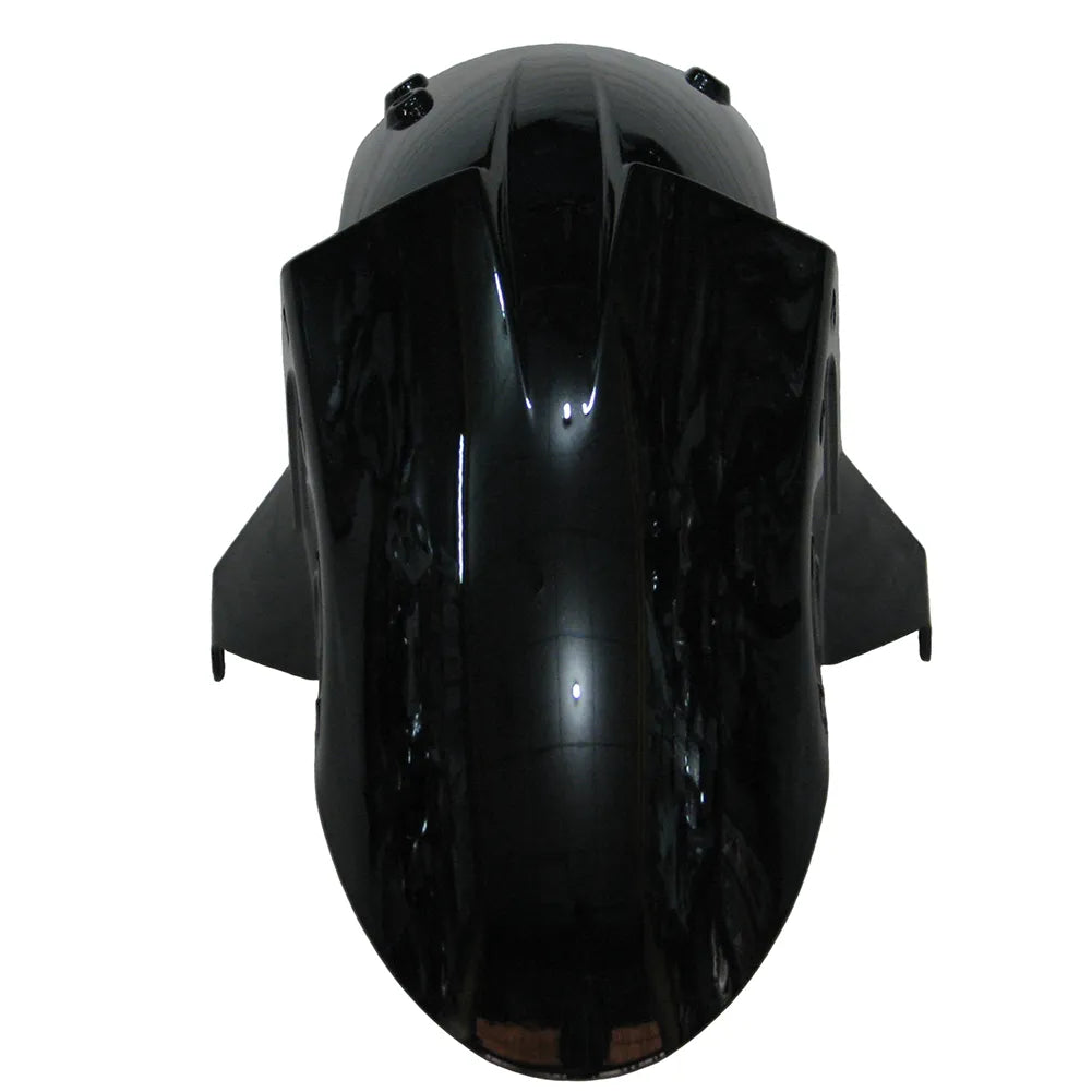 Kawasaki ZX-10R 2006-2007 Red Flame Style B front fender side view without logos-image 1