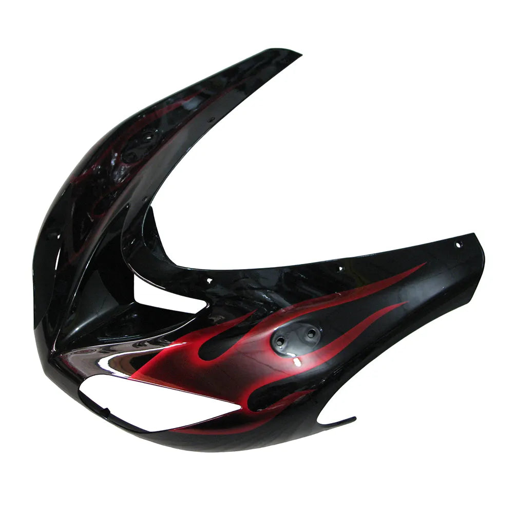 Kawasaki ZX-10R 2006-2007 Red Flame Style B mounting trim panel without logos