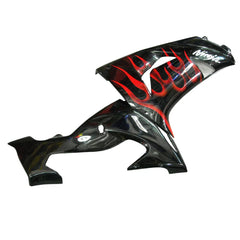 Kawasaki ZX-10R 2006-2007 Red Flame Style C lower side fairing panel without logos-image 2