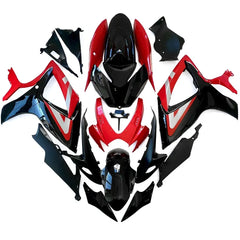 Red Black and White Fairing Kit For Suzuki GSXR600/GSXR750 K6 2006-2007