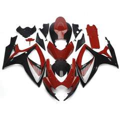Red Black Fairing Kit For Suzuki GSXR600/GSXR750 K6 2006-2007