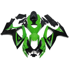 Black Green Fairing Kit For Suzuki GSXR600/GSXR750 K6 2006-2007