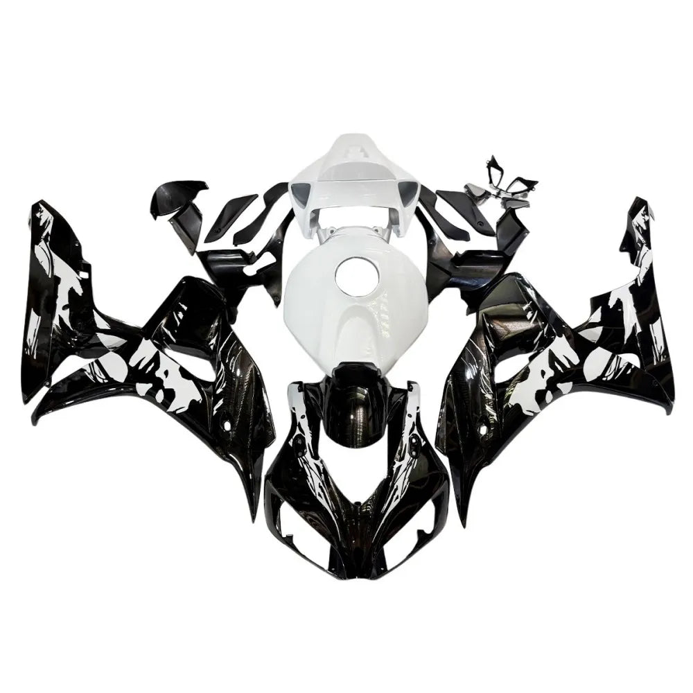 Black and White Fairing Kit For Honda CBR1000RR 2006-2007