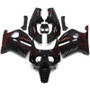 Black and Red Flame Fairing Kit For Honda CBR250RR MC19 1988-1989